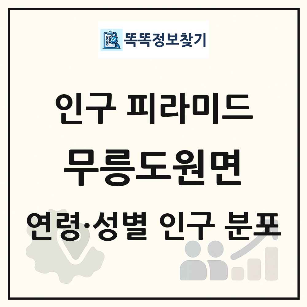 무릉도원면 인구 피라미드 링크 그림